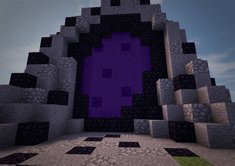 The Rock Portal Custom Nether Portal Minecraft Map