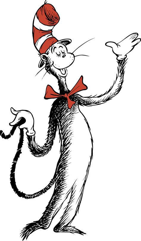 Dr Seuss Cat In The Hat Character Drawing Free Image Download