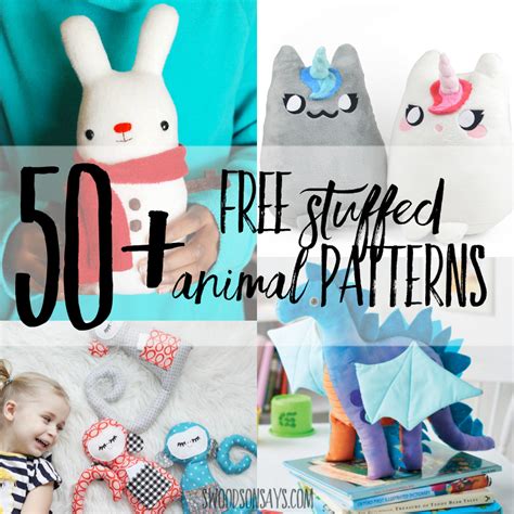 50 Free Printable Stuffed Animal Patterns Swoodson Says