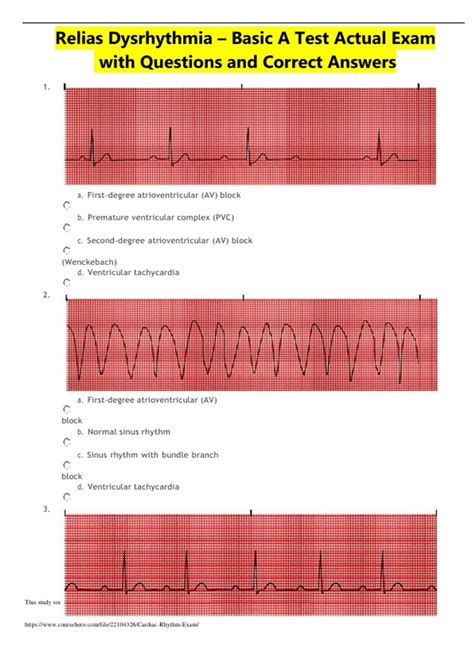 Relias Dysrhythmia Basic A Test Answers Course Hero