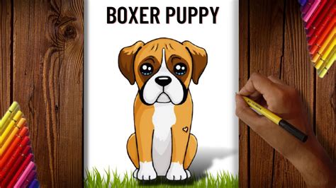 How To Draw A Boxer Puppy Dog Easy Youtube