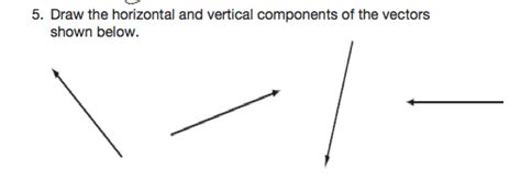 Solved Draw The Horizontal And Vertical Components Of The