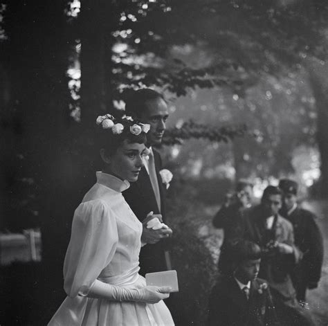Rare Photos Of Audrey Hepburn And Mel Ferrer On Their Wedding Day In
