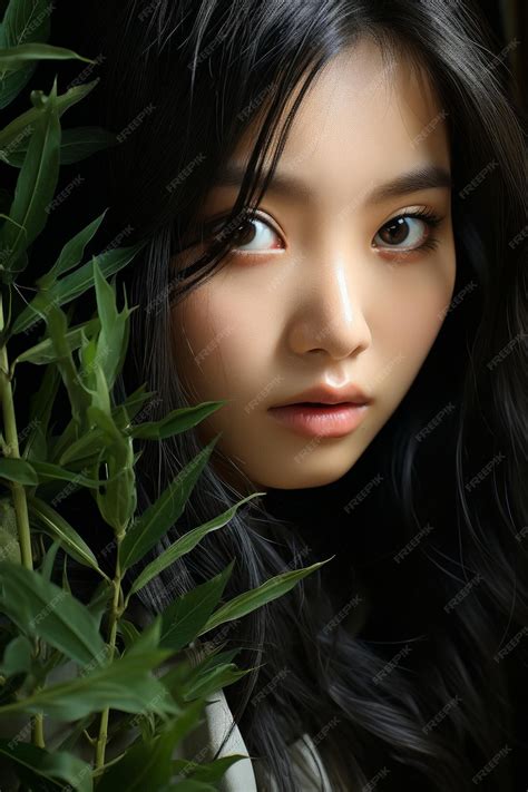 Premium Ai Image A Closeup Stock Photo Of A Beautiful Korean Girl