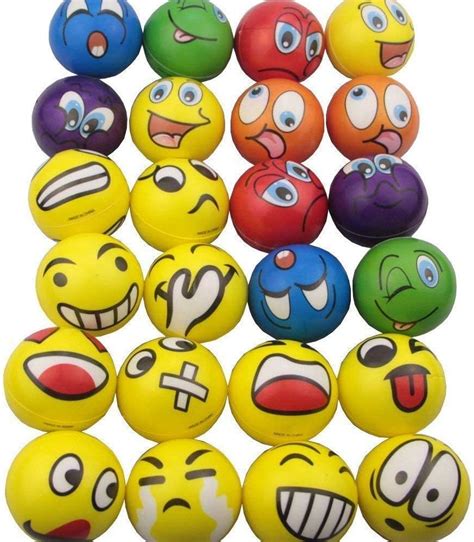 Mydio Set Of 24 Stress Balls Stress Reliver Party Favor Soft Pu Ball Assorted Colors