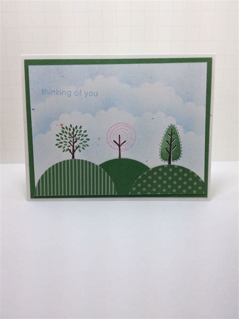 Thinking of You card using retired Trendy Trees | Trendy tree, Your cards, Cards