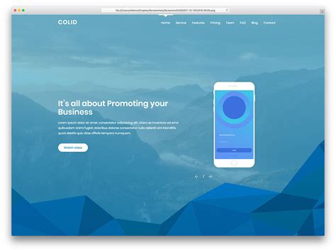 These templates offer plenty of opportunities to delight your mobile audience with video demos and product snapshots. Colid - Free Android & iOS App Landing Website Template ...