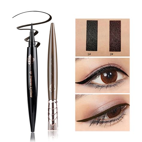 1pc Natural Black Liquid Eyeliner Pen Dark Brown Long Lasting