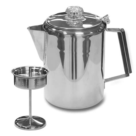 Stansport Stainless Steel Percolator Coffee Pot And Reviews Wayfair