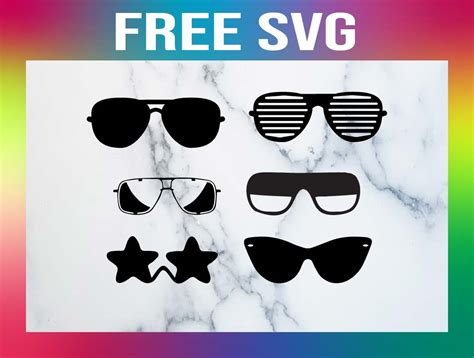 Free Sunglasses Svg File Bundle With Aviators