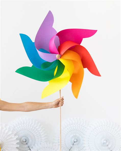 Giant Rainbow Pinwheels
