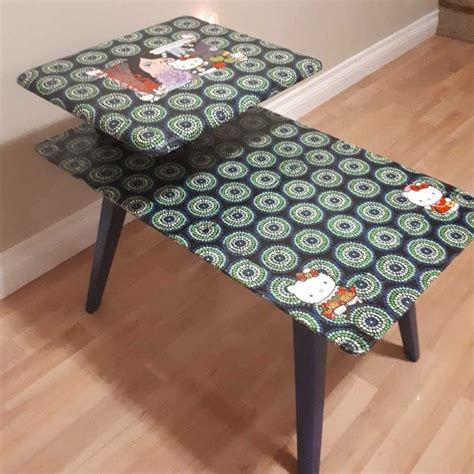 Wipe clean with damp cloth. Decoupage hello kitty table | Decoupage, Hello kitty
