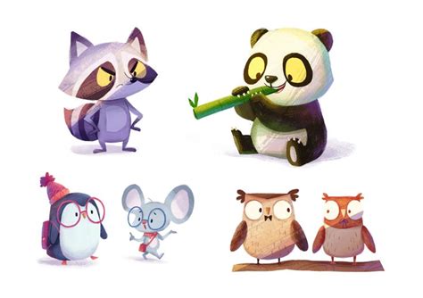 Animal Characters On Behance Character Design Illustration Character