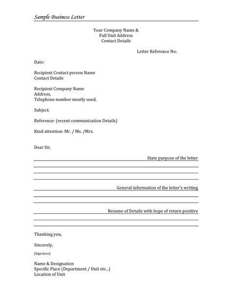 35 Formal / Business Letter Format Templates & Examples - Template Lab