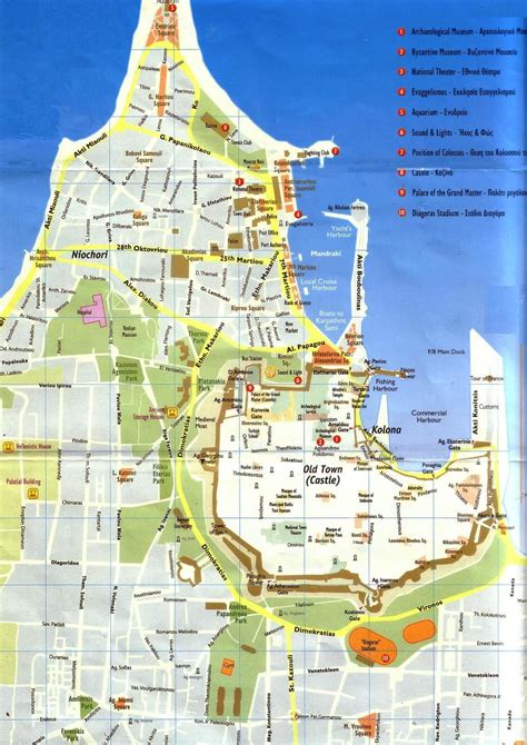 Rhodes Town Town Map Bucket List Vacations Map