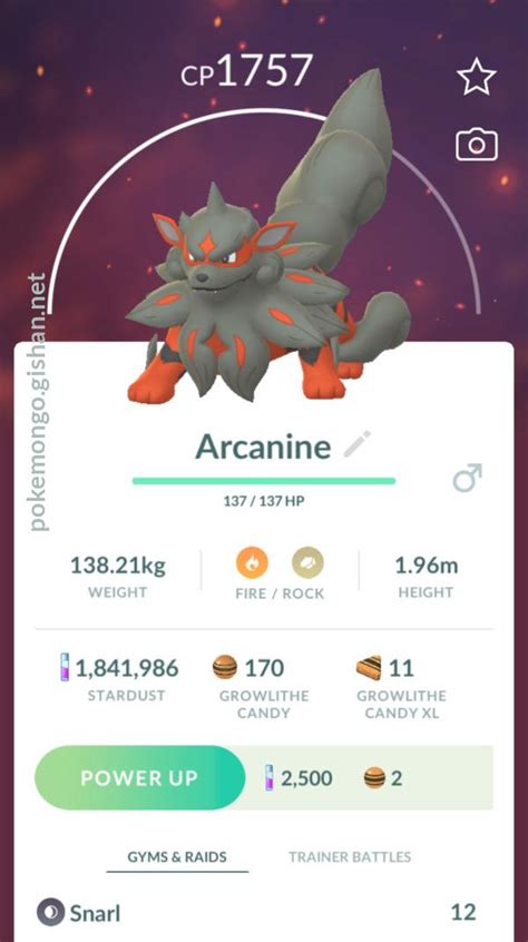 Hisuian Arcanine Pokemon Go