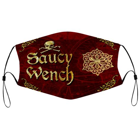 Pirate Saucy Wench Face Mask In 2021 Gold Face Mask Gold Face Face Mask
