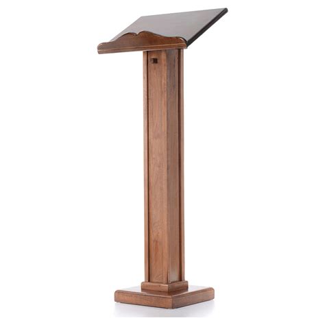 Lectern In Wood With Adjustable Height 120x45x34cm Online Sales On