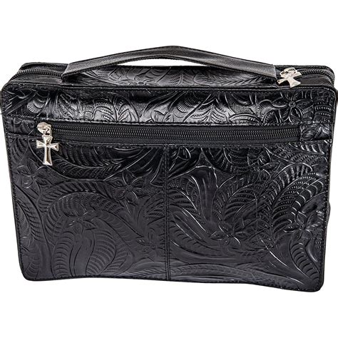 Womens Genuine Leather Embossed Bible Cover Prosper Fellowship Church