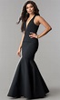 Formal Mermaid Long Prom Dress with Inset - PromGirl