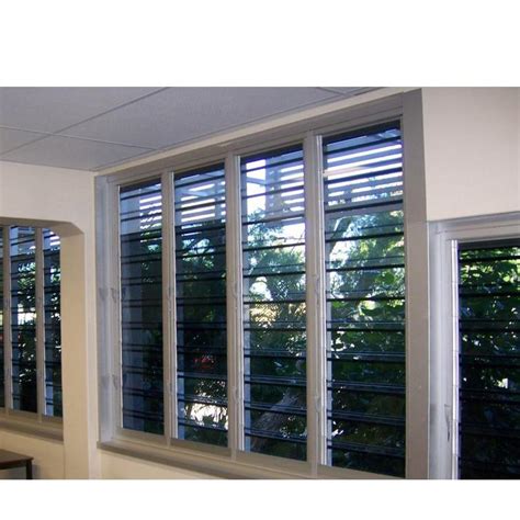 Chrimson Aluminum Jalousie Fixed Panel Window Frosted Glass Design In