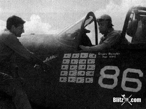 Maj Greg Pappy Boyington In F4u Corsair 86 For A Photo Shoot