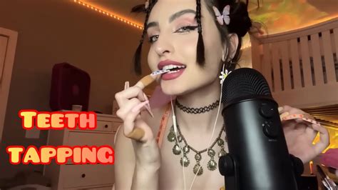 asmr beebee asmr only teeth tapping compilation youtube