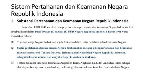 Sistem Pertahanan Dan Keamanan Negara Republik Indonesia