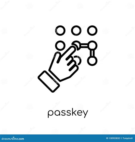 Passkey Linear Icon Modern Outline Passkey Logo Concept On Whit Vector