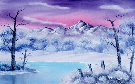 Wonderful Winter Painting Hd Nature Wallpaper
