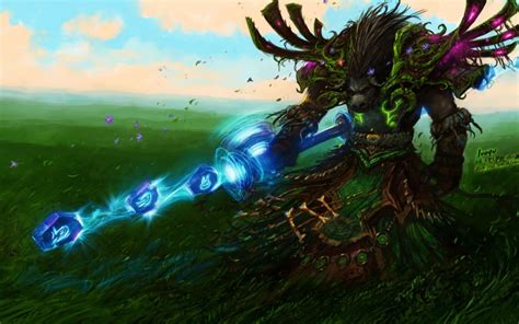 Free Download World Of Warcraft Fields Tauren Fantasy Art Druid