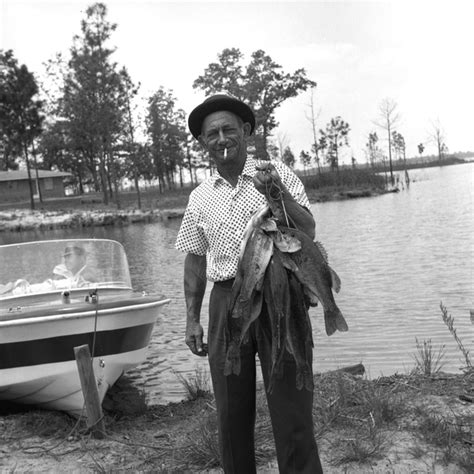 Florida Memory Fisherman With Catch From Lake Seminole