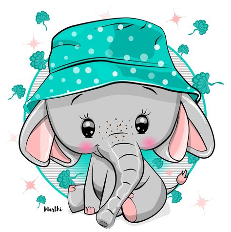Éléphant Cute Elephant Cartoon Cute Cartoon Wallpapers Baby Animal