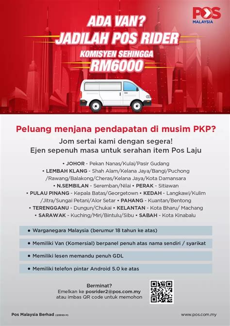 Sebagaimana tuan/puan maklum, kerajaan telah mengumumkan pelaksanaan perintah kawalan. Terima 600,000 parcel setiap hari, Pos Malaysia harap ...