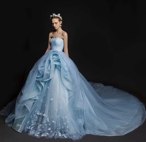 This Dreamy Blue Ruffled Gown From Seri Wedding Dress Will Definitely