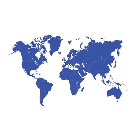 Free Vector Blue World Map Design