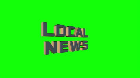 Local News 3d Animated Graphics Text Over Green Screen