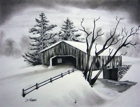 Charcoal Drawing Landscape Drawings Charcoal Art Landscape Pencil