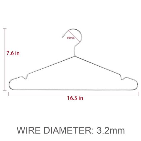Wire Hangers 40 Pack Stainless Steel Strong Metal Wire Hangers Clothes