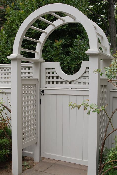 Cedar Wood Lattice And Board Gate And Arbor Wooden Arbor Wooden Garden