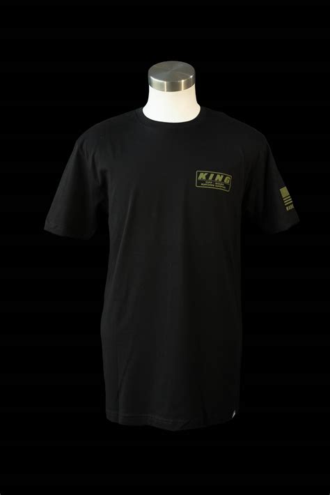 King Shocks Black Cvc Crew Tee W Olive Green Logo Jj Performance