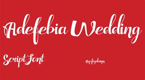 Adefebia Wedding Script Font Free Download Dafont Online