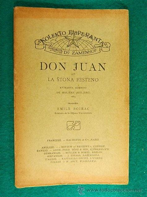 esperanto-don juan (tenorio) -au la stona feste - Comprar ...