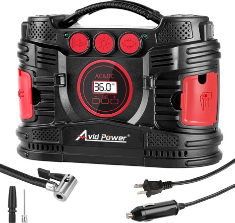 Avid Power Acdc Portable Tire Inflator Air Compressor For