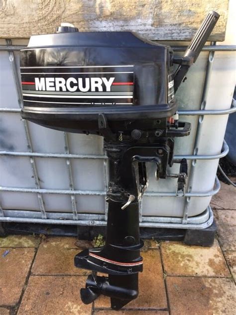 Mercury 4hp Short Shaft 2 Stroke Outboard Boat Engine Fresh Water Use