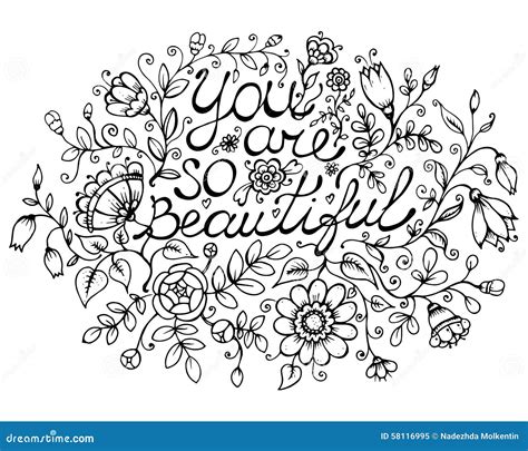 Greeting Card You Are So Beautiful Stock Illustration Illustration Of