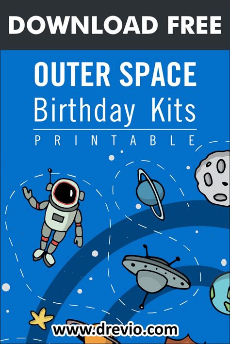 Free Printable Outer Space Birthday Party Kits Templates Download