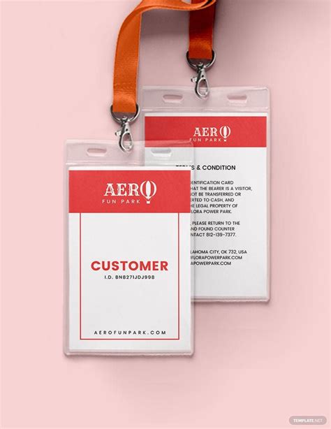 Amusement Park Id Card Template In Publisher Word Illustrator Pages Psd Download