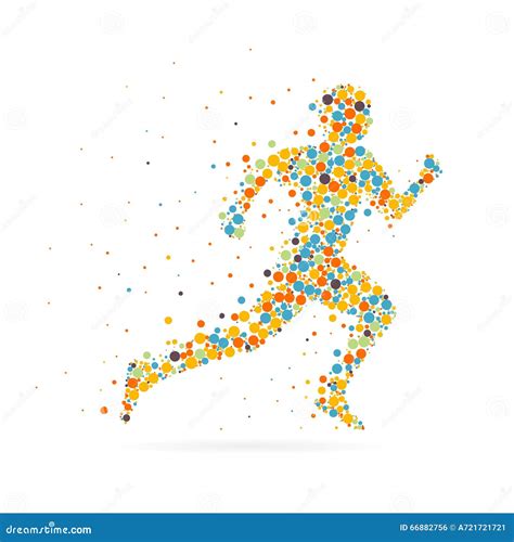 Abstract Creative Concept Vector Image Of Running Man For Web And