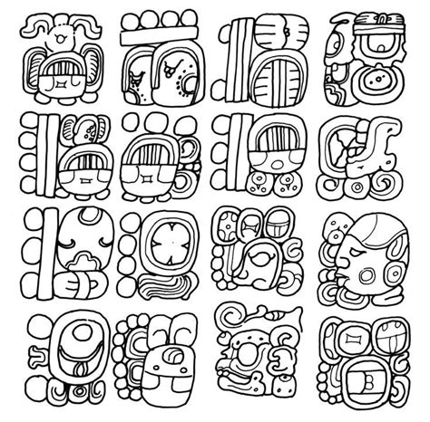 Mayan Glyphs Mayan Symbols Celtic Symbols Aztec Art Inca Art Art